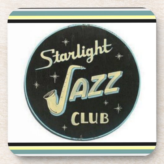 Nostalgische "Starlight Jazz Club" Onderzetter set (Voorkant)