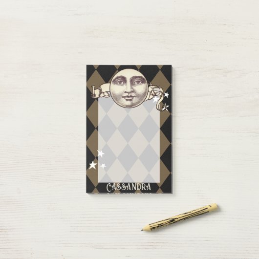Nostalgische Steampunk Fantasy Post-it® Notes (Op bureau)