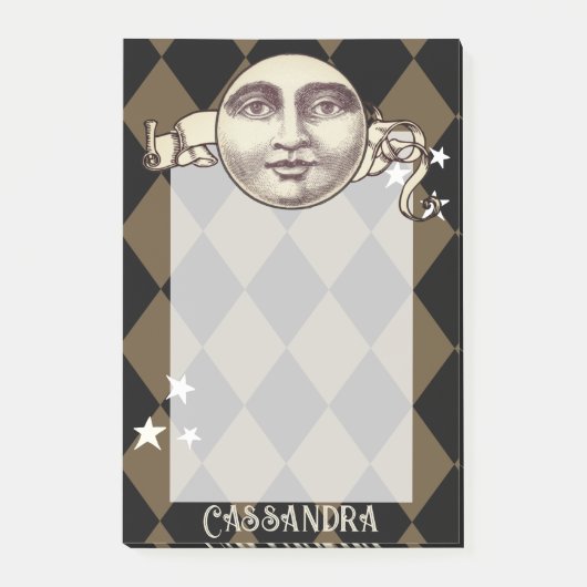 Nostalgische Steampunk Fantasy Post-it® Notes (Voorkant)