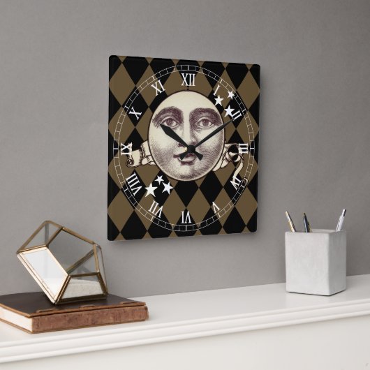 Nostalgische  Steampunk Fantasy Vierkante Klok (Kantoor)