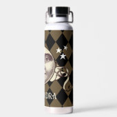 Nostalgische  Steampunk Fantasy Waterfles (Achterkant)