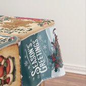 Nostalgische  stijl Kerstvakantie Gift Bag Tafelkleed (Voorbeeld)