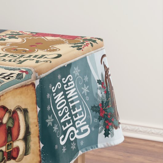 Nostalgische  stijl Kerstvakantie Gift Bag Tafelkleed (Voorbeeld)