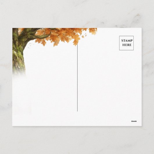 Nostalgische Thanksgiving Dag Pompoen en kalkoenen Feestdagenkaart (Achterkant)