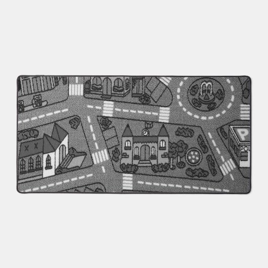 Nostalgische track tapijt auto weg, jaren 90 Jeugd Bureaumat (Voorkant)