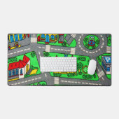 Nostalgische track tapijt auto weg, jaren 90 Jeugd Bureaumat (Keyboard & Muis)