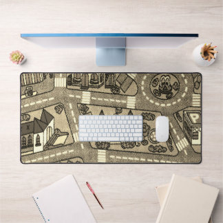 Nostalgische track tapijt auto weg, jaren 90 Jeugd Bureaumat