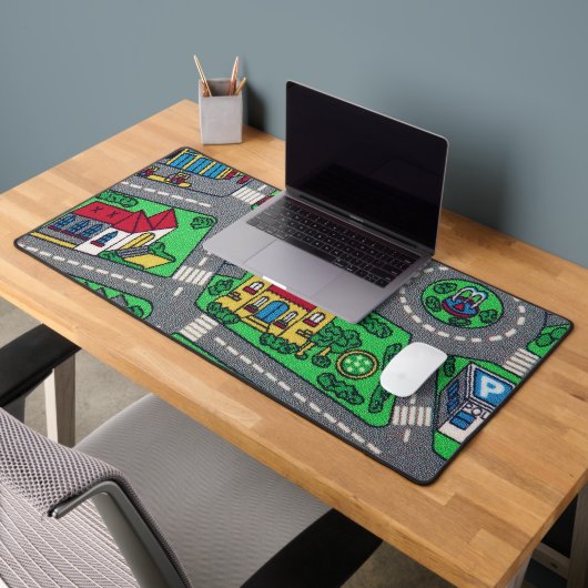 Nostalgische track tapijt auto weg, jaren 90 Jeugd Bureaumat (Kantoor 2)