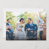 Nostalgische Type Volledige Bloed en Fotostrip Huw Bedankkaart (Voorkant)