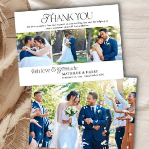 Nostalgische Type Volledige Bloed en Fotostrip Huw Bedankkaart