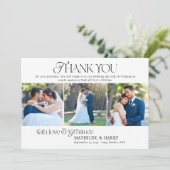 Nostalgische Type Volledige Bloed en Fotostrip Huw Bedankkaart (Staand voorkant)