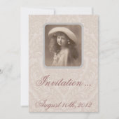 Nostalgische uitnodiging: Herinnering - Victoriaan Kaart (Voorkant)