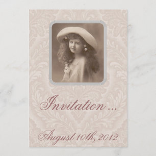 Nostalgische uitnodiging: Herinnering - Victoriaan Kaart