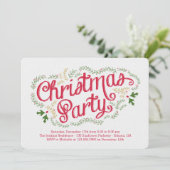 Nostalgische uitnodiging voor kerstfeest (Staand voorkant)