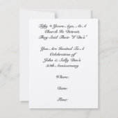 Nostalgische uitnodigingen voor trouwdag-herdenkin (Achterkant)