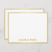 Nostalgische uitzicht oude stijl kalligrafie scrip notitiekaartje (Voorkant / Achterkant)