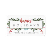 Nostalgische vakantie gepersonaliseerde cadeau Lab Etiket (Voorkant)