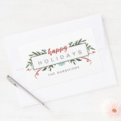 Nostalgische vakantie gepersonaliseerde Stickers (Envelop)