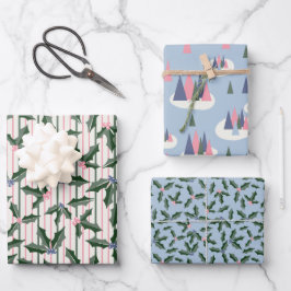 Nostalgische vakantie inpakpapier vel