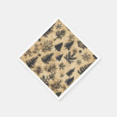 Nostalgische vakantie Monochrome Evergreens Découp Servet (Hoek)