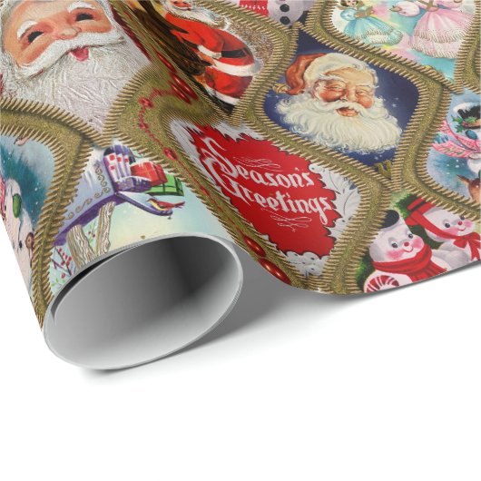 Nostalgische vakantiegangers cadeaupapier (Rol Hoek)