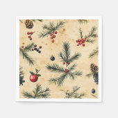 Nostalgische vakantiepijn op perkament découpage servet (Voorkant)