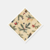 Nostalgische vakantiepijn op perkament découpage servet (Hoek)