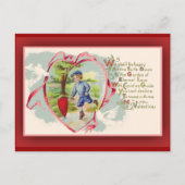 Nostalgische  Valentijnen Feestdagenkaart (Voorkant)