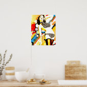 Nostalgische verleiding - Polka Dottie Poster (Keuken)