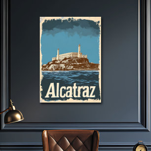 Nostalgische Vintage Alcatraz Reis Poster