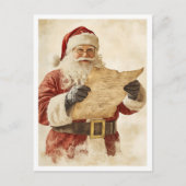 Nostalgische Vintage Kerstman Briefkaart (Voorkant)