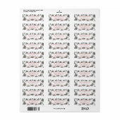 Nostalgische vintage rode groene kerstboomgaard etiket (Full Sheet)