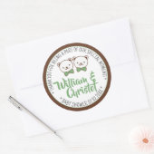 Nostalgische Vintage Teddy Bear Baby shower Labels (Envelop)