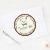 Nostalgische Vintage Teddy Bear Baby shower Labels (Envelop)