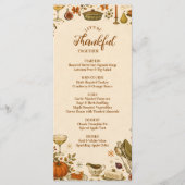 Nostalgische Vintage Thanksgiving Supper Club Menu (Voorkant)