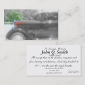 Nostalgische vrachtwagen Funeral and Memorial Card Visitekaartje (Voorkant / Achterkant)
