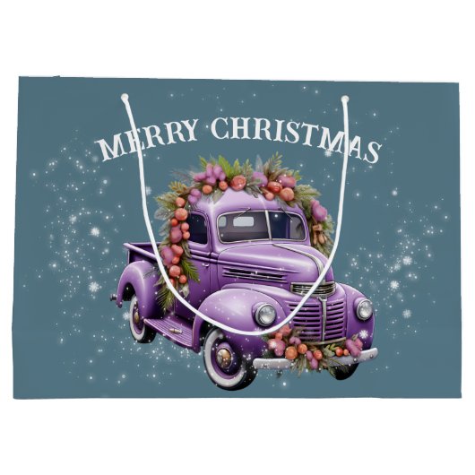 nostalgische vrachtwagen groot cadeauzakje (Achterkant)