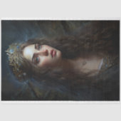 Nostalgische vrouw met Tiara 1 Decoupage papier (Voorkant)