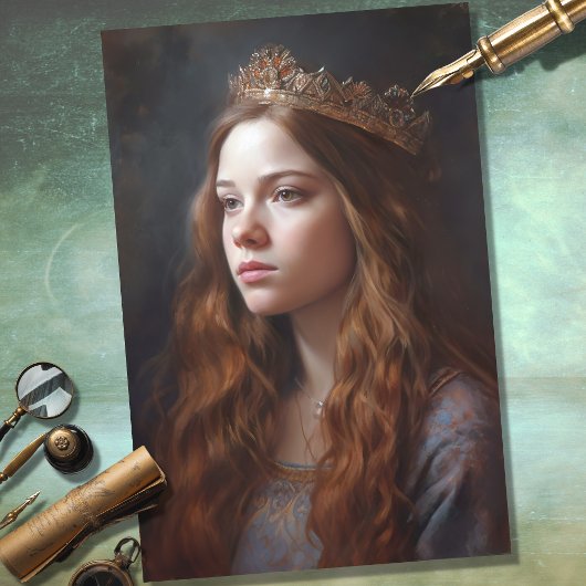 Nostalgische vrouw met Tiara 3 Decoupage papier