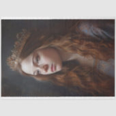 Nostalgische vrouw met Tiara 3 Decoupage papier (Voorkant)