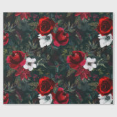 Nostalgische Waterverf Kerstmis Cadeaupapier (Vlak)