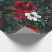 Nostalgische Waterverf Kerstmis Cadeaupapier (Hoek)