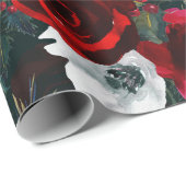 Nostalgische Waterverf Kerstmis Cadeaupapier (Rol Hoek)