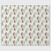 Nostalgische Winter Hockey Cadeaupapier (Vlak)