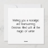 Nostalgische winter in Londen Kerstmis Feestdagenkaart (Achterkant)