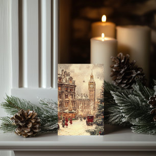 Nostalgische Winter in Londen Klassieker Kaart