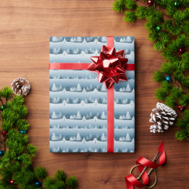 Nostalgische winterbomen: Betoverd bos Cadeaupapier