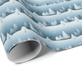 Nostalgische winterbomen: Betoverd bos Cadeaupapier (Rol Hoek)