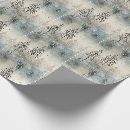 Nostalgische winterherinneringen: betoverde vorst cadeaupapier (Hoek)