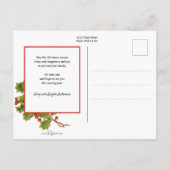 Nostalgische  winterscène en kerst Holly Briefkaart (Achterkant)